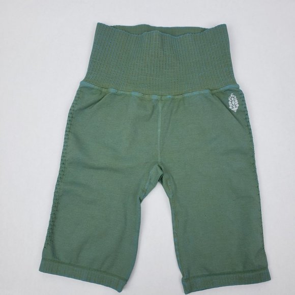 Free People Good Karma Green HW Bike Shorts - Picture 3 of 8
